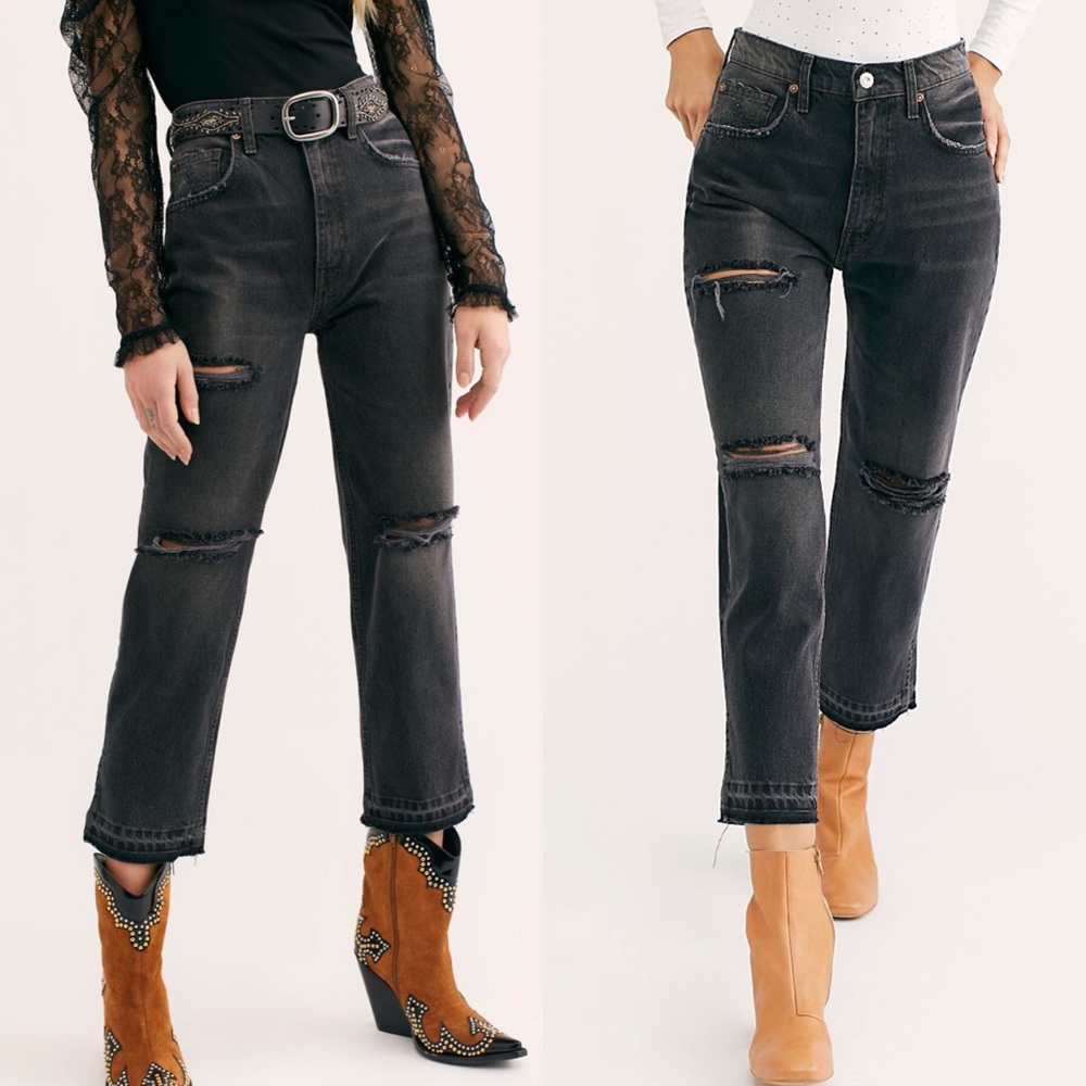 Free People High Waisted Slim Straight Jeans NWT